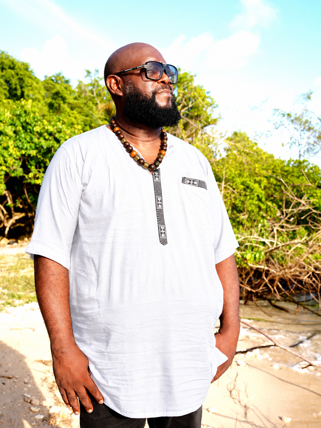 Jean-Michel SAMBA — portrait in white